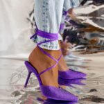 Czółenka z cyrkoniami Rock Rush fiolet