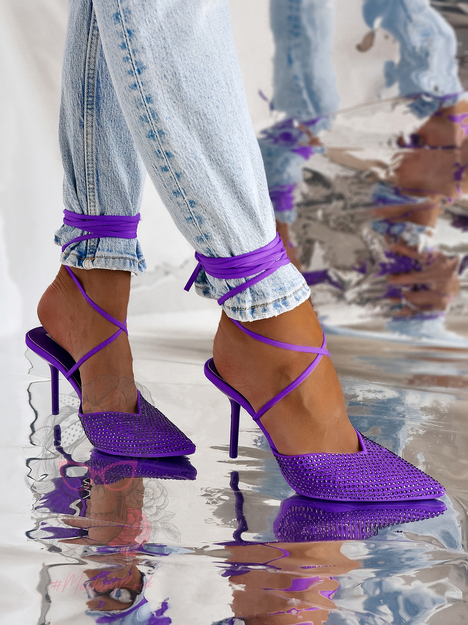 Czółenka z cyrkoniami Rock Rush fiolet Czółenka z cyrkoniami Rock Rush fiolet