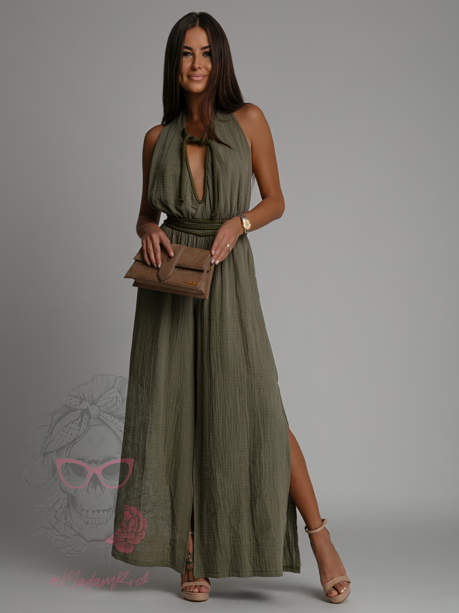 Kombinezon muślinowy Cleopatro khaki