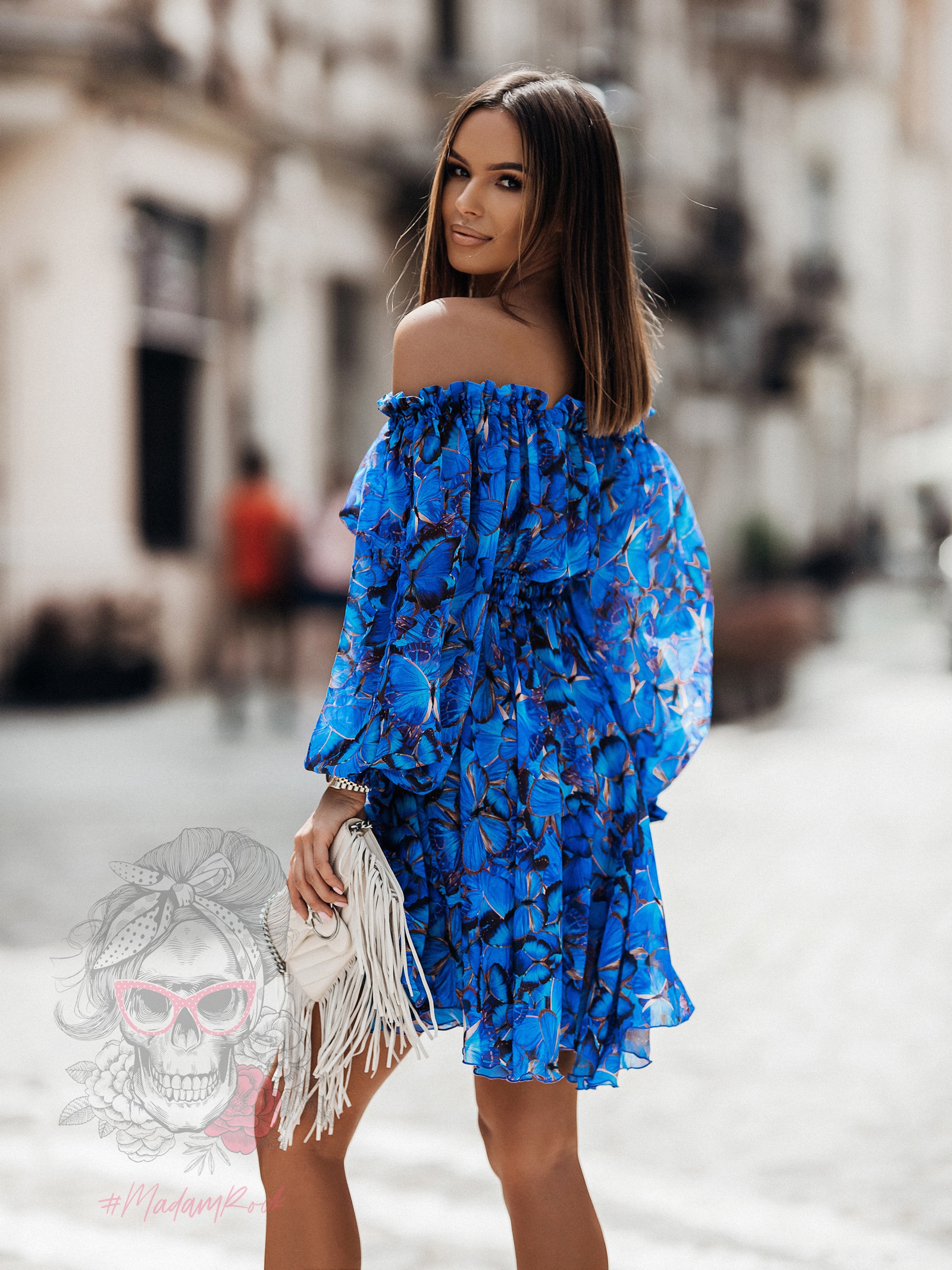 Sukienka NB Boloria midi niebieska