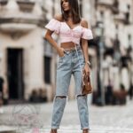 Top z bufkami Cloud pudrowy