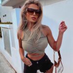 Top prążkowany Camis Ola Voga khaki