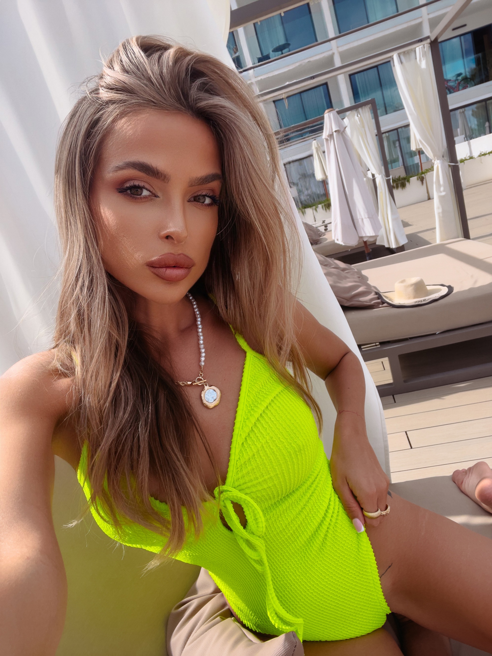 Kostium kąpielowy & Body na ramiączka Mancis Ola Voga limonkowy