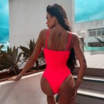 Kostium kąpielowy & Body na ramiączka Mancis Ola Voga neonowy róż