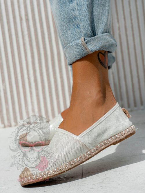 Espadryle Madam Glamor Srebrne