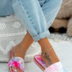 Klapki transparentne Rock Fabric tie dye pastelowe