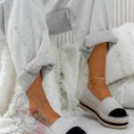 Espadryle na platformie Madam Chanol szare