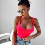 -wyprzedane-Body gładkie Doolie Ola Voga neonowy róż