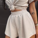 T-shirt damski z nadrukiem Beverly Ola Voga beżowy