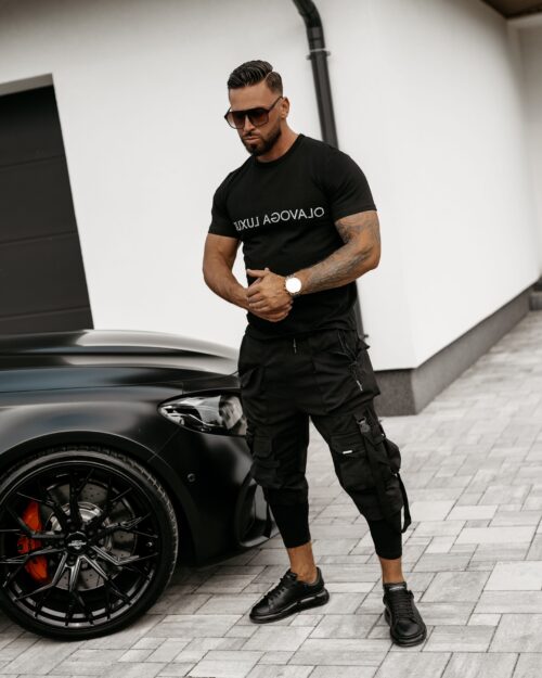 T-shirt męski klasyczny Squash Ola Voga czarny