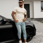 T-shirt męski klasyczny Squash Ola Voga beżowy