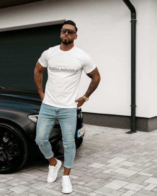 T-shirt męski klasyczny Squash Ola Voga ecru