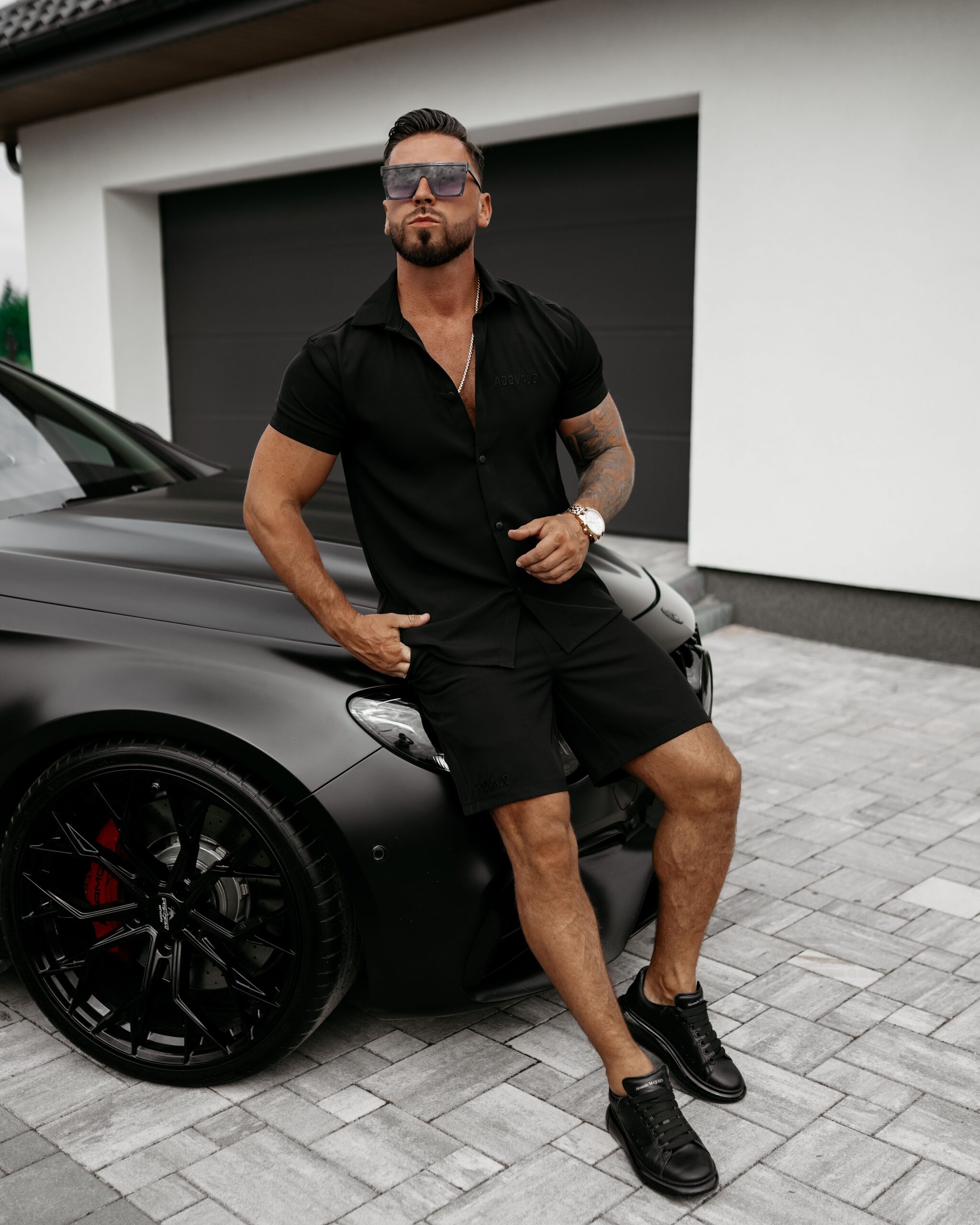 Koszula męska z krótkim rękawem Bonfire Ola Voga czarna Koszula męska z krótkim rękawem Bonfire Ola Voga czarna