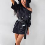 -wyprzedane-Sukienka oversize/T-shirt Gamb Ola Voga czarna