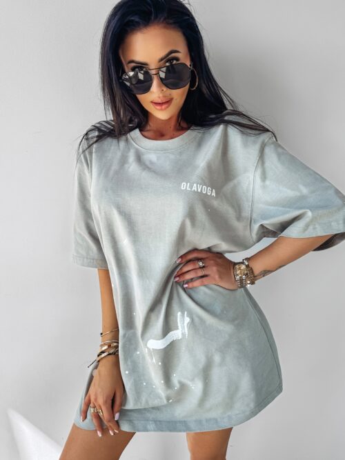 -wyprzedane-Sukienka oversize/T-shirt Gamb Ola Voga szara