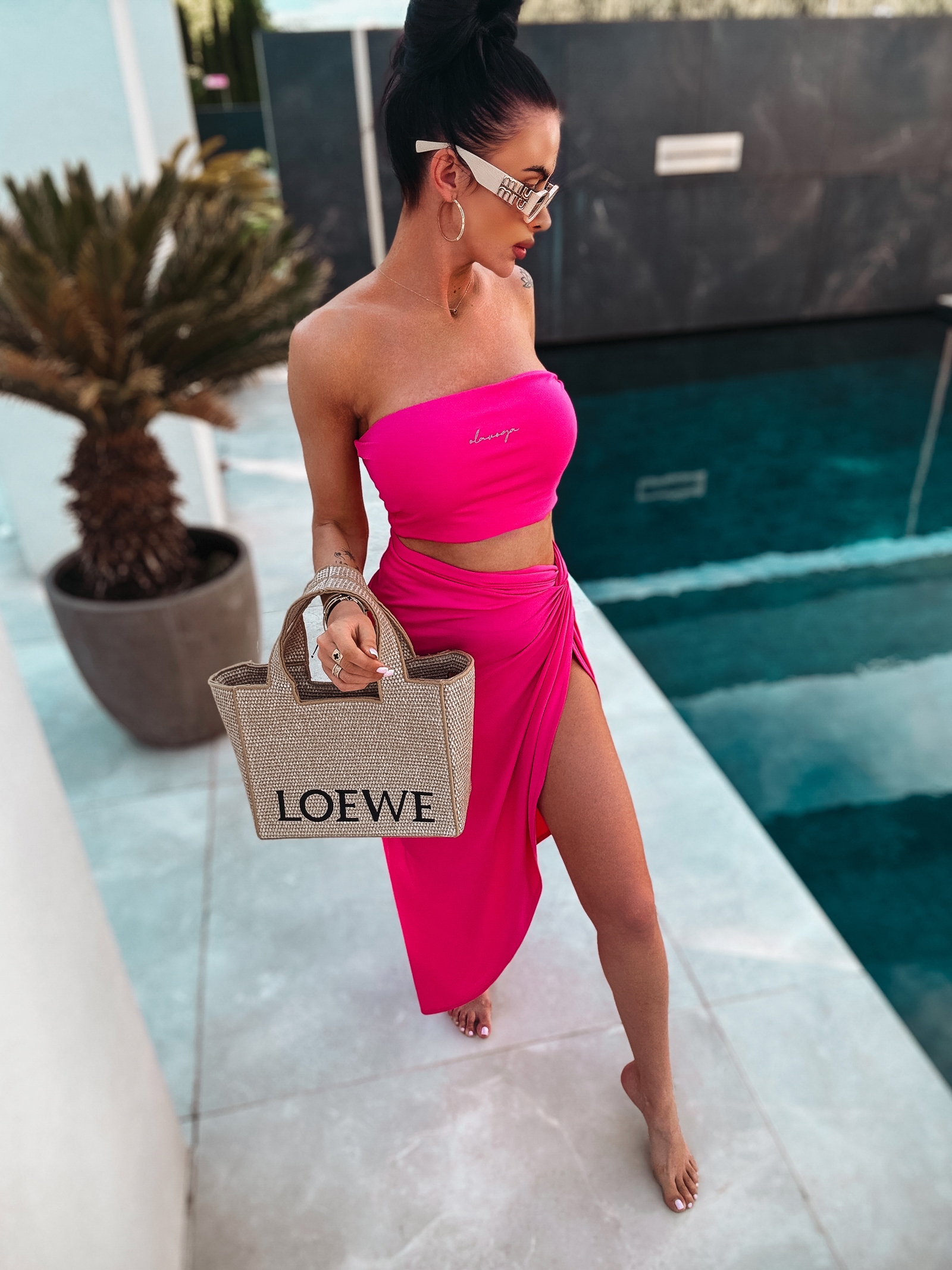 Komplet wakacyjny Dalby Ola Voga amarantowy