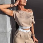 Komplet elegancki Cecile Ola Voga beżowy