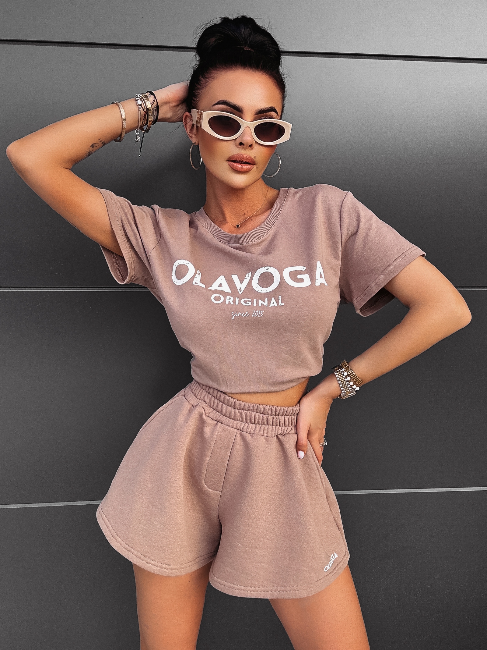 Spodenki bawełniane Drafty Ola Voga cappuccino Spodenki bawełniane Drafty Ola Voga cappuccino