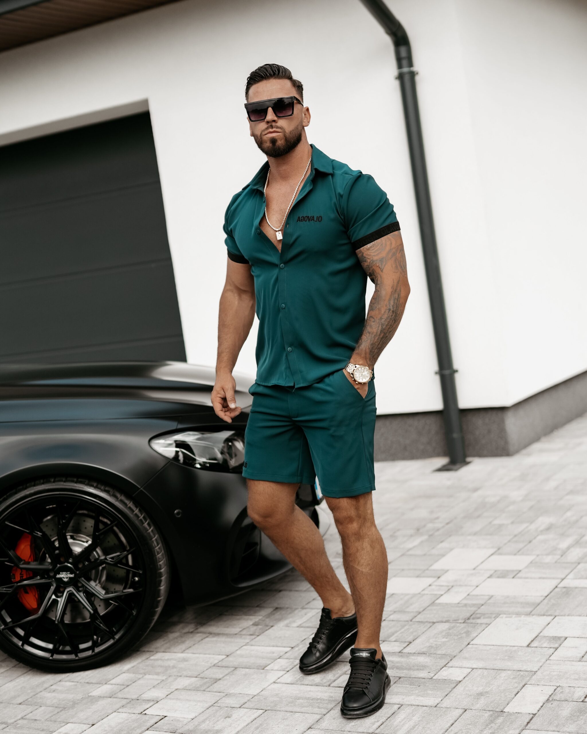 Spodenki męskie UNION OLAVOGA butelkowa zieleń