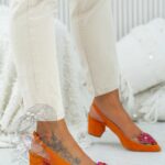 Czółenka AmoreMio pomarańczowe