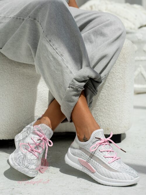 Buty sportowe Sezon Rock III białe-pudrowy róż