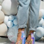 Sandały na słupku Madam MultiColor Fiolet