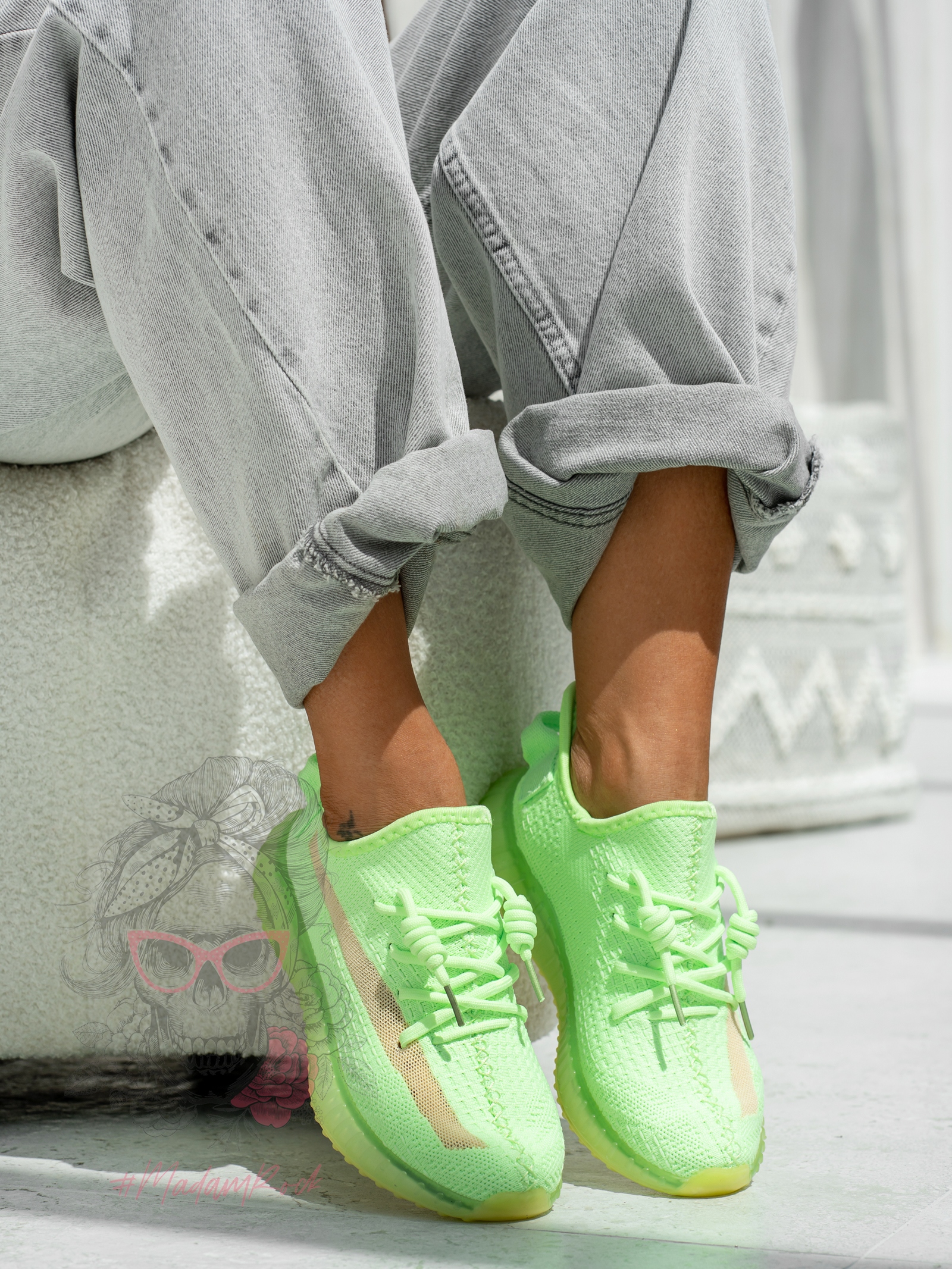 Buty sportowe Madam Faxe limonkowe