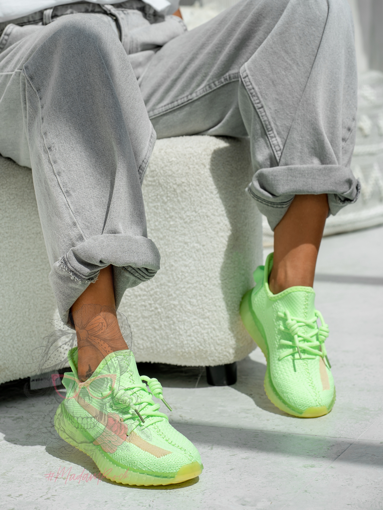 Buty sportowe Madam Faxe limonkowe