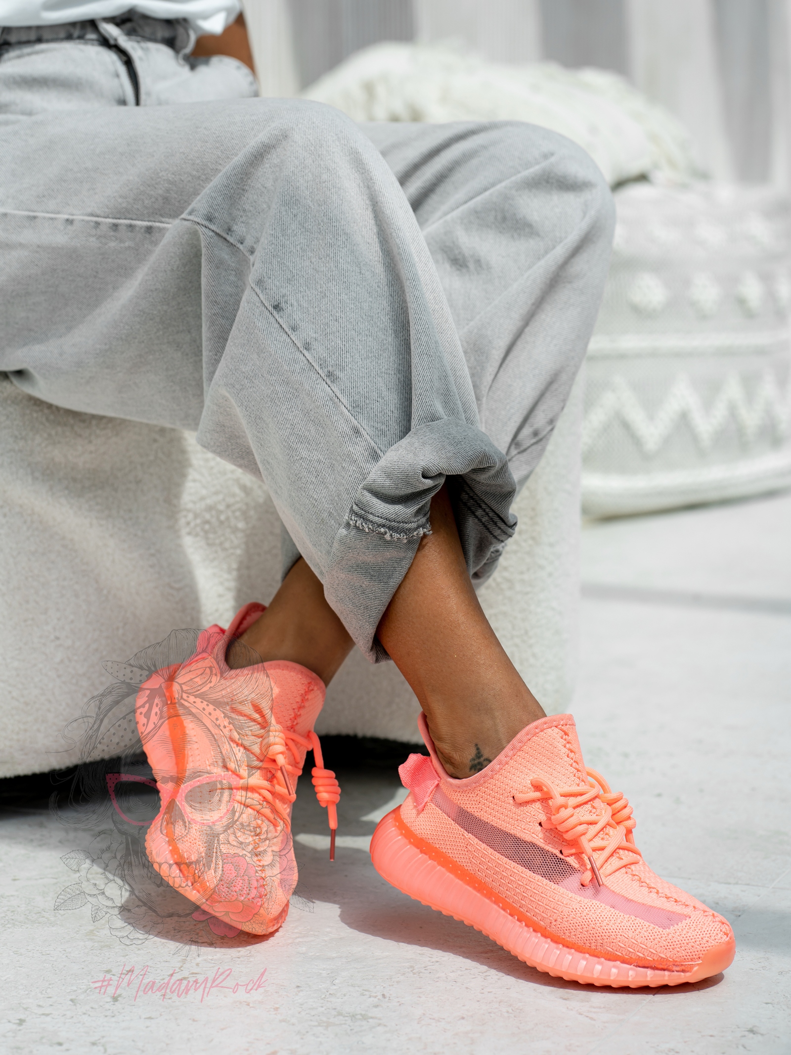 Buty sportowe Madam Faxe neon morela