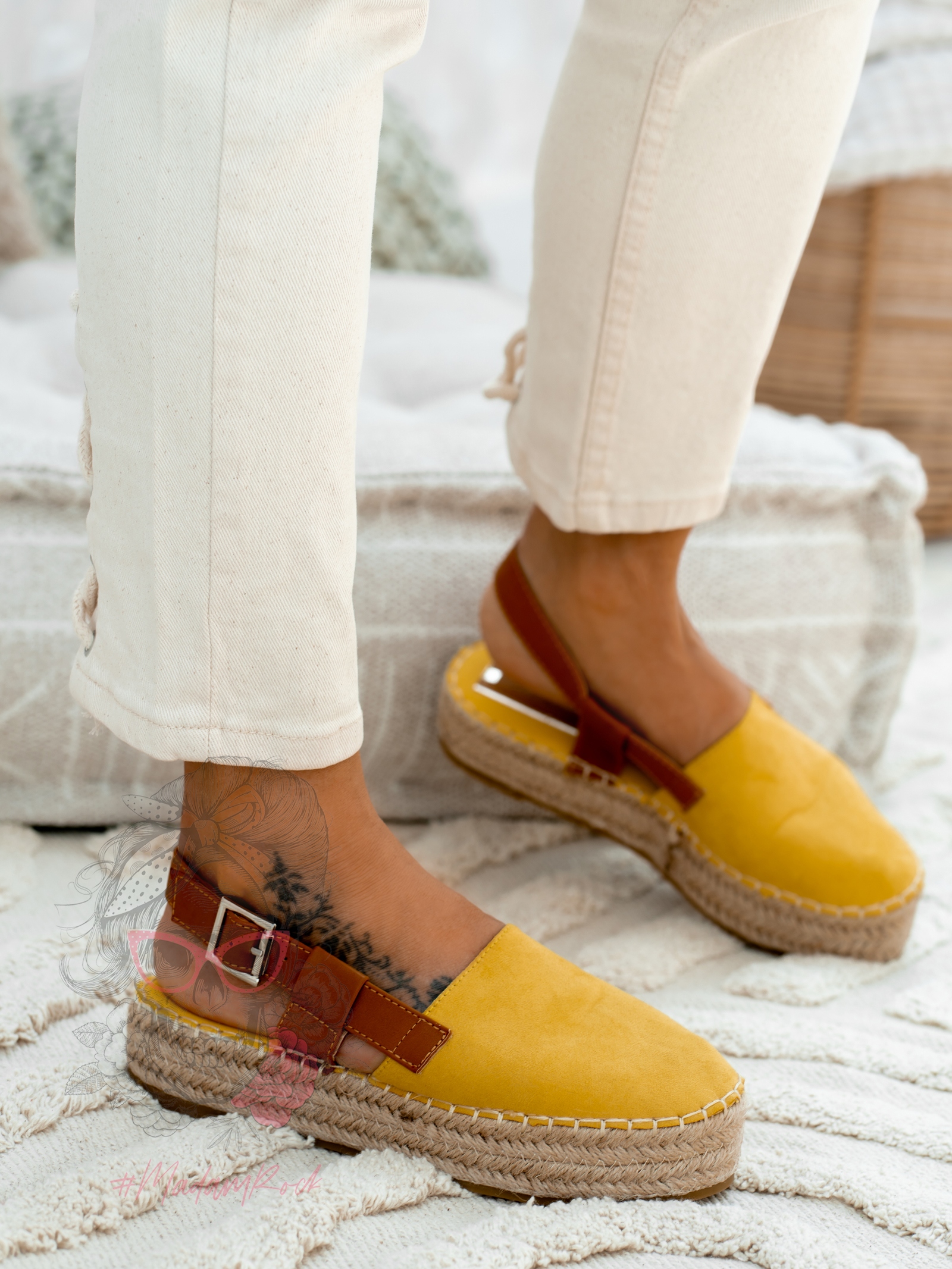 Espadryle na platformie Nifty Rock żółte