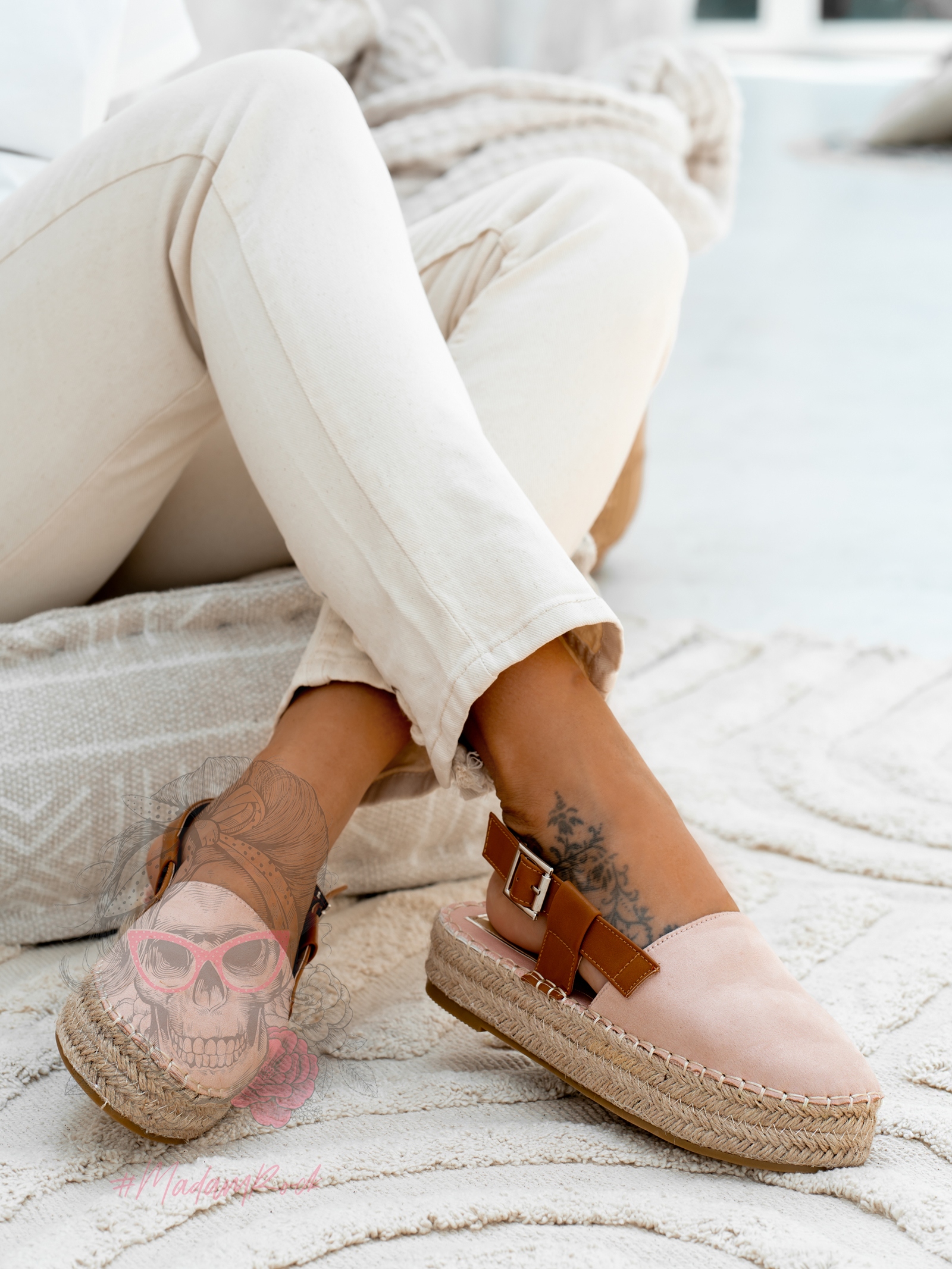 Espadryle na platformie Nifty Rock pudrowe