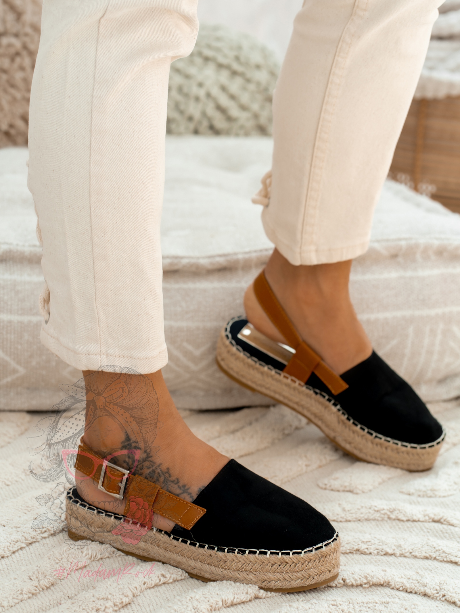 Espadryle na platformie Nifty Rock czarne