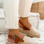 Espadryle na platformie Nifty Rock beżowe