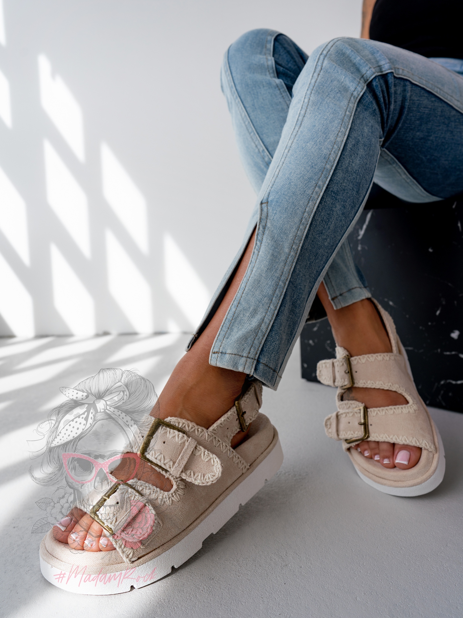 Sandały boho Madam Cherio beżowe Sandały boho Madam Cherio beżowe