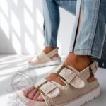 Sandały boho Madam Cherio beżowe