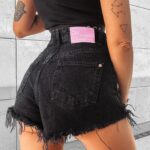 Spodenki jeansowe Frezee Ola Voga czarne