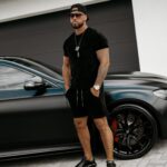 Komplet męski welurowy Shelter Ola Voga czarny