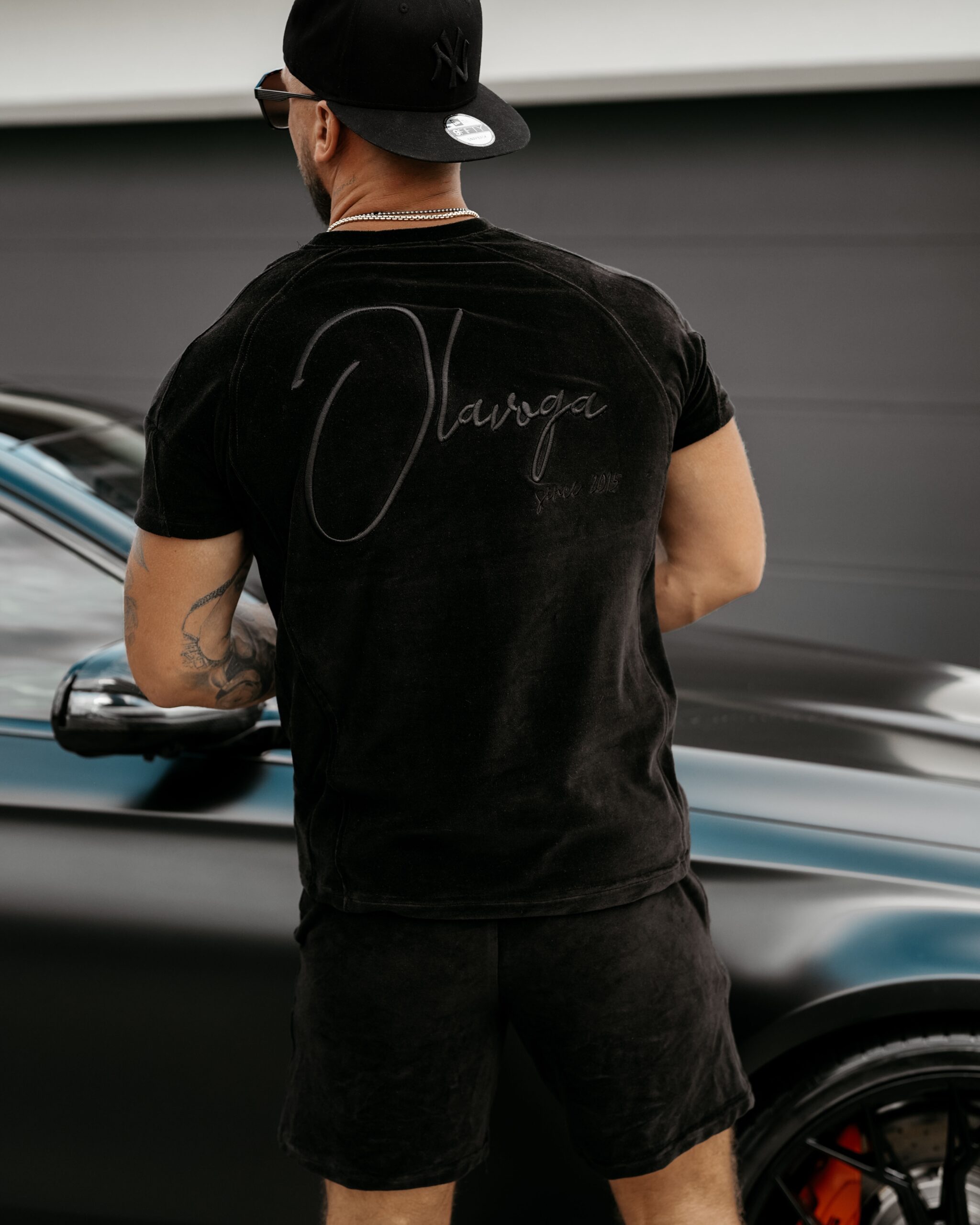 Komplet męski welurowy Shelter Ola Voga czarny