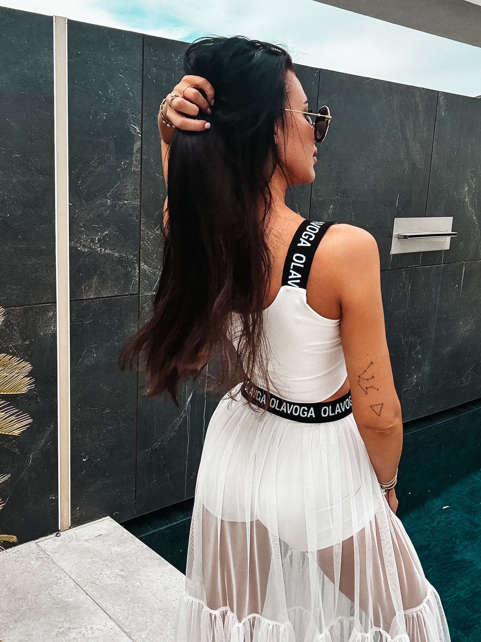 Komplet wakacyjny Catie Ola Voga ecru