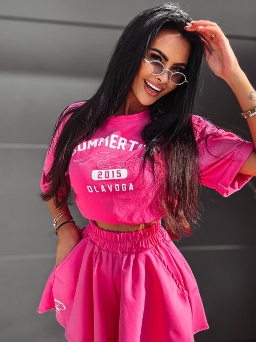 Komplet damski bawełniany Montana Ola Voga fuksja