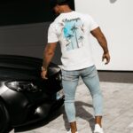 T-shirt męski klasyczny Floyd Ola Voga biały