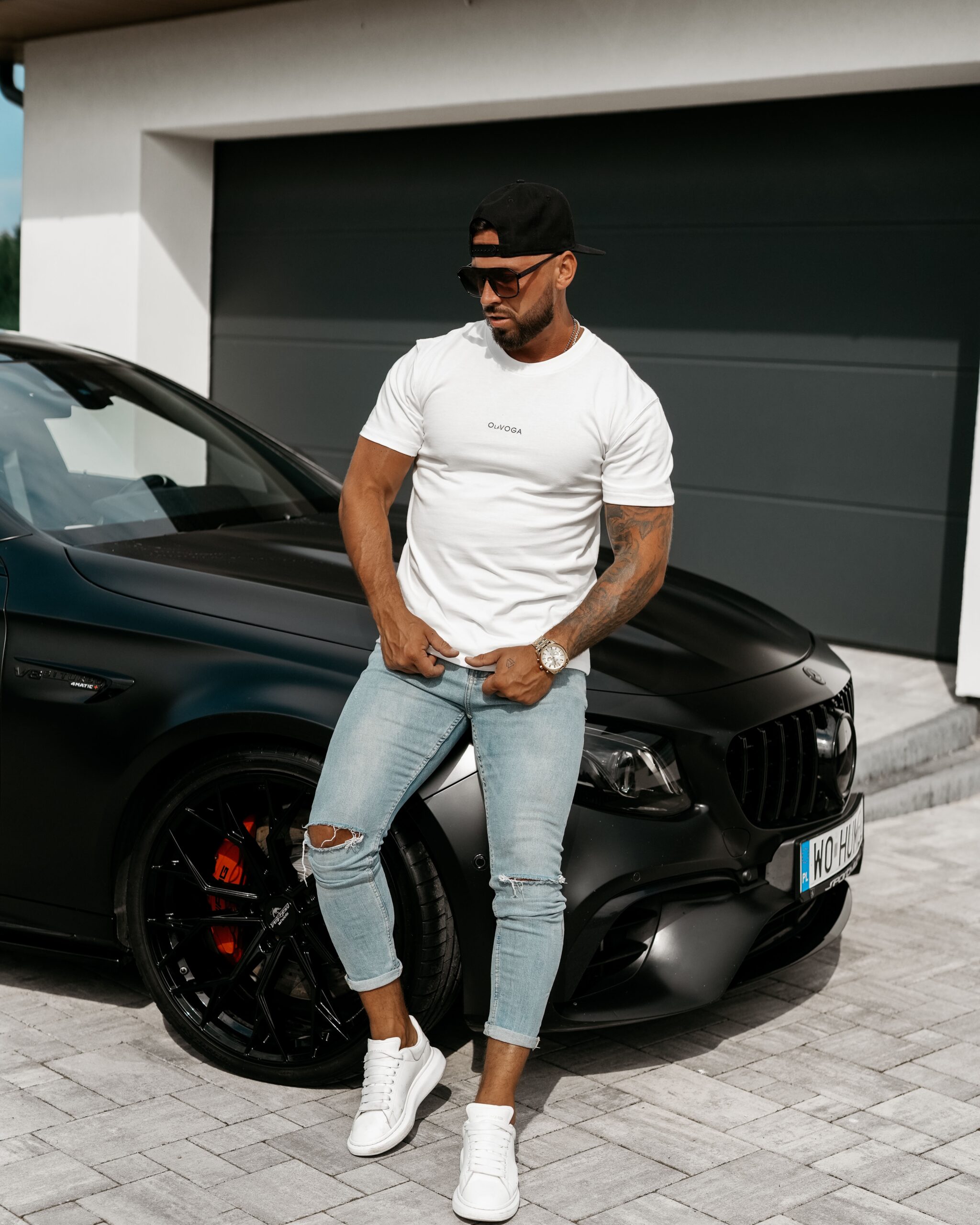 T-shirt męski klasyczny Floyd Ola Voga biały T-shirt męski klasyczny Floyd Ola Voga biały