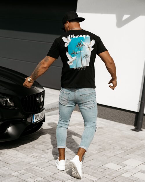 T-shirt męski klasyczny Floyd Ola Voga czarny