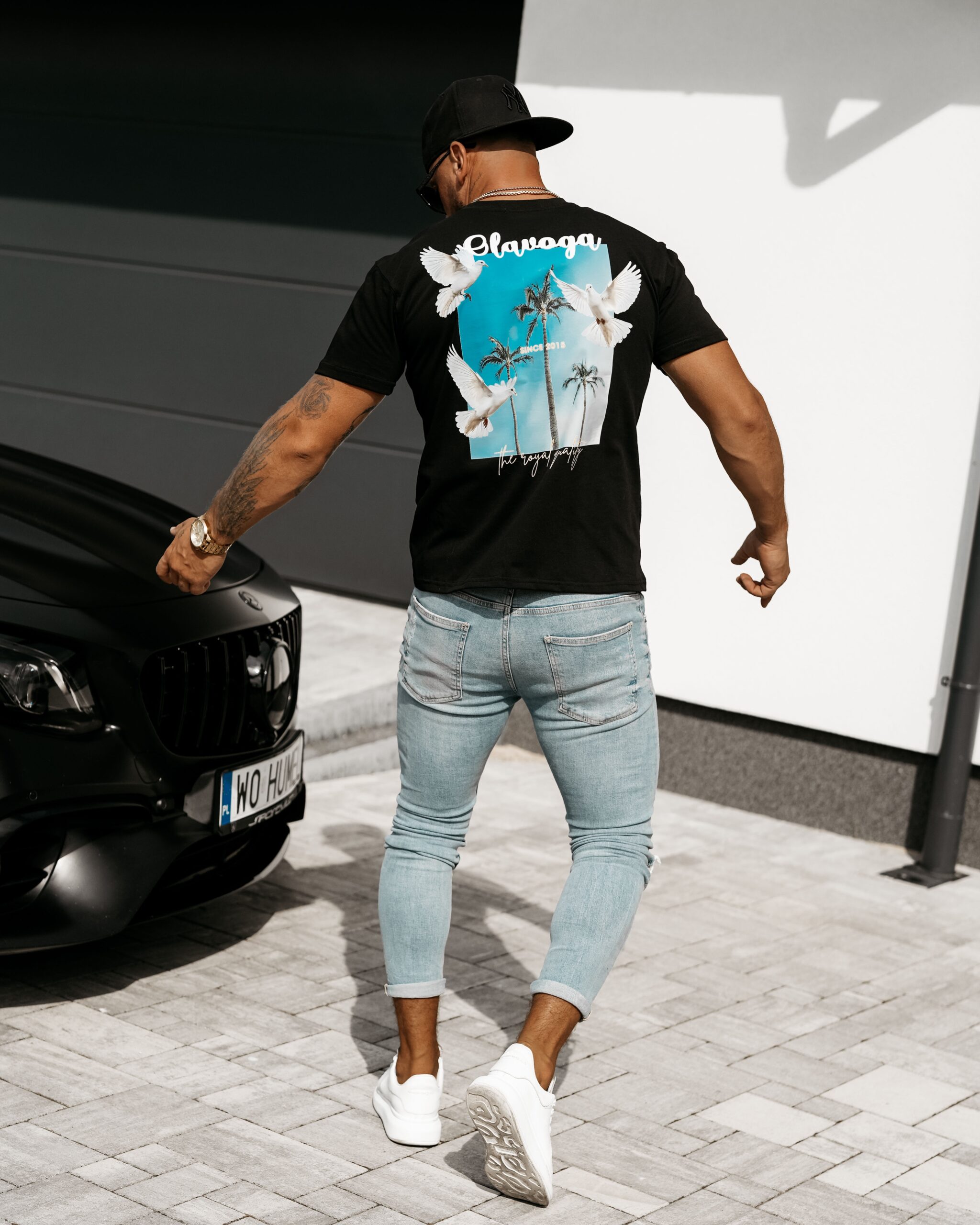 T-shirt męski klasyczny Floyd Ola Voga czarny