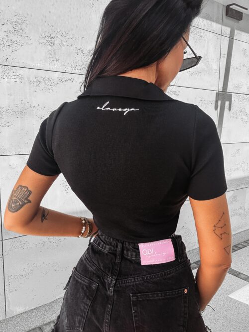 Bluzka crop top Lavish Ola Voga czarna