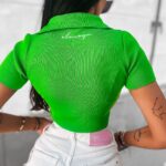 Bluzka crop top Lavish Ola Voga zielona
