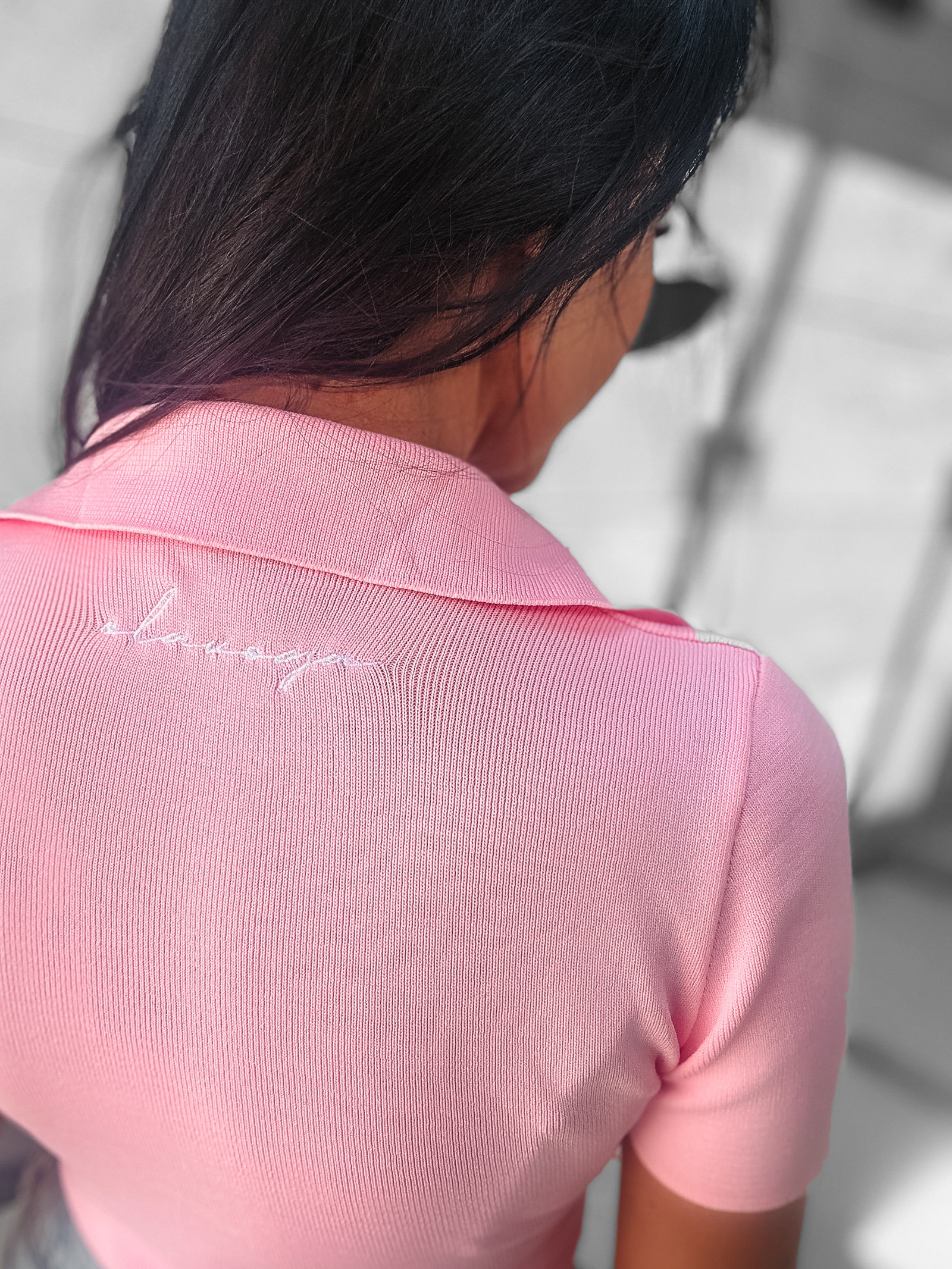 Bluzka crop top Lavish Ola Voga różowa