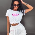 T-shirt bawełniany Jolly Ola Voga biały