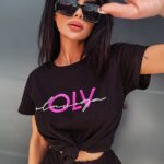 T-shirt bawełniany Jolly Ola Voga czarny