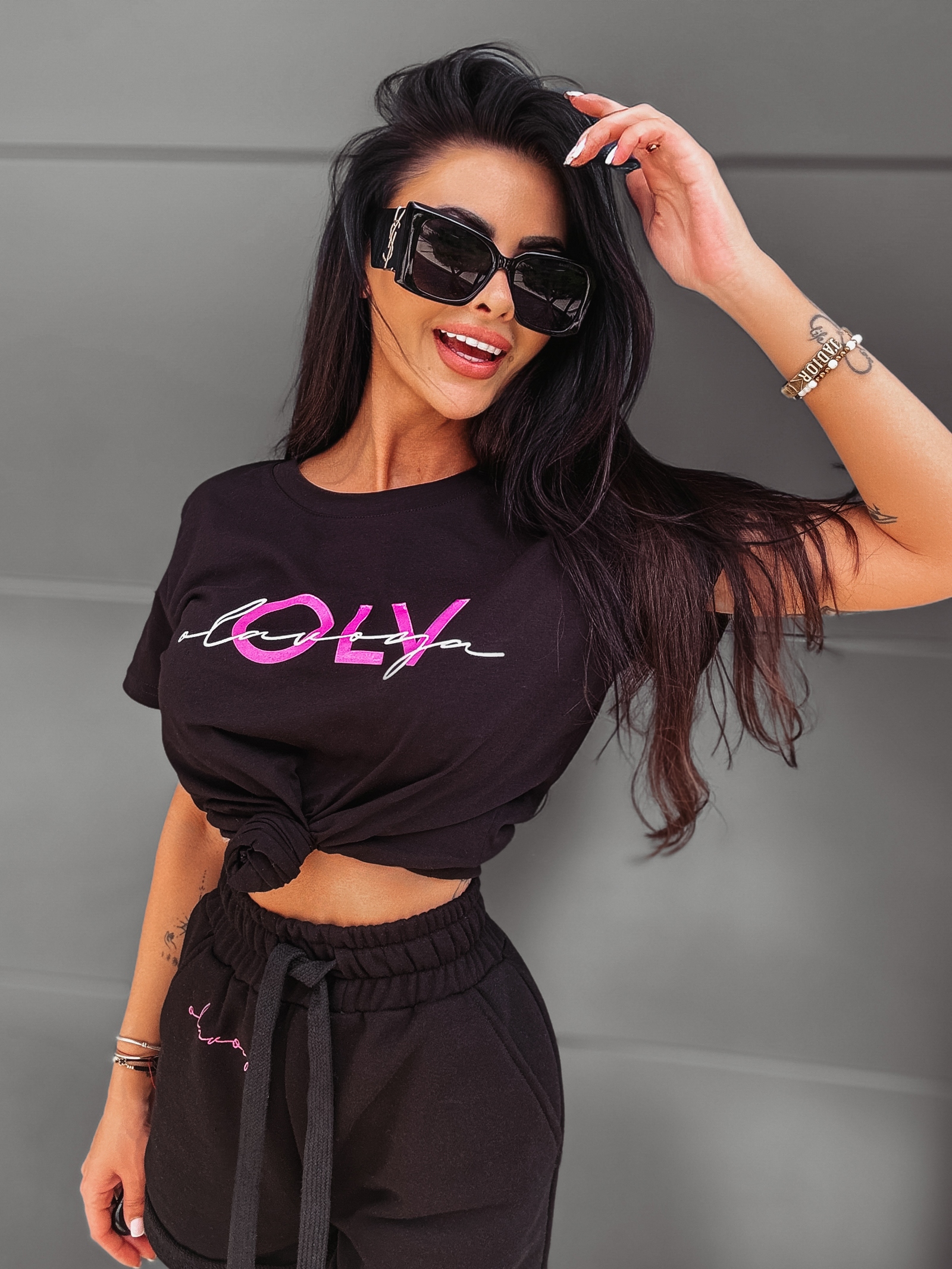 T-shirt bawełniany Jolly Ola Voga czarny T-shirt bawełniany Jolly Ola Voga czarny